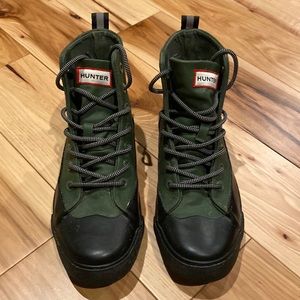Hunter laced ankle rain boots